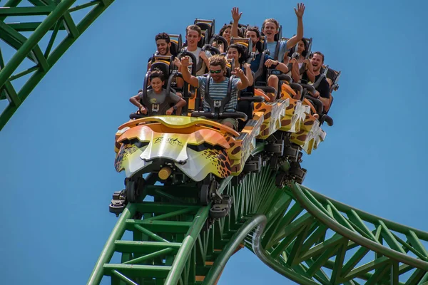 Tampa Bay Florida Agosto 2019 Pessoas Divertindo Incrível Cheetah Hunt — Fotografia de Stock