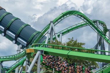 Orlando, Florida. 07 Ağustos 2019. İnsanlar inanılmaz inanılmaz eğlenceli olan , Macera Adası'nda tatil yaz aylarında 46.