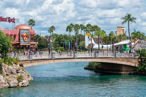 Orlando Florydzie Sierpień 2019 Częściowy Widok Hard Rock Cafe Citywalk — Zdjęcie stockowe