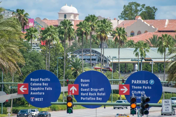 Orlando Florida August 2019 Top View Hotel Theme Park Signs — Stock Photo, Image