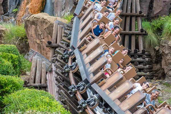 Orlando Florida Agosto 2019 Personas Que Divierten Expedición Everest Montaña — Foto de Stock