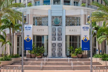 Orlando, Florida. 17 Ağustos 2019. Orlando City Hall şehir merkezinde (38).