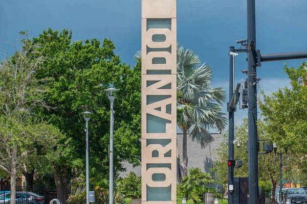 Orlando Florida August 2019 Orlando Sign Church Street Downtown Area — Stock Photo, Image