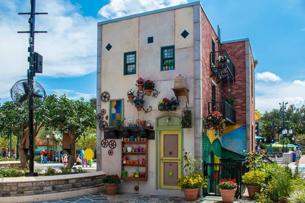 Orlando Florida August 2019 Colorful House Sesame Street Seaworld — Stock Photo, Image