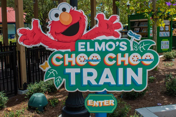 Orlando Florida August 2019 Elmos Choo Choo Train Seaworld — Stockfoto