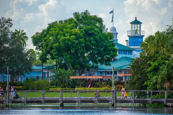 Orlando Florydzie Sierpnia 2019 Częściowy Widok Latarni Morskiej Mostu Laguny — Zdjęcie stockowe