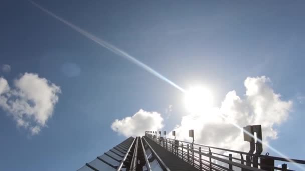 Orlando Florida Septiembre 2019 Terrific Mako Montaña Rusa Experiencia Seaworld — Vídeo de stock