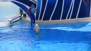 Port Orange, Florida. 05 Eylül 2019. Açık mavi bulutlu arka plan ponce de Leon Inlet panoramik görünümü.