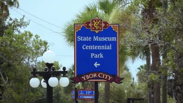 오렌지 플로리다 2019년 05일 파란색 배경에 입구의 파노라마 — 비디오