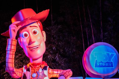 Orlando, Florida. September 27, 2019. Top view of Sheriff Woody in Toy Story land at Hollywood Studios (162). clipart