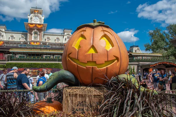 Orlando Florida Septiembre 2019 Decoraciones Halloween Magic Kigndom 139 — Foto de Stock