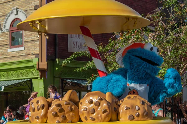 Orlando Florida Oktober 2019 Cookie Monster Sesame Street Party Parade — Stockfoto