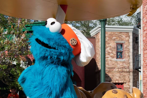 Orlando Florida Oktober 2019 Cookie Monster Sesame Street Party Parade — Stockfoto