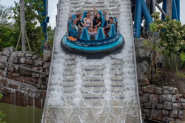 Orlando Floride Septembre 2019 Les Gens Qui Apprécient Infinity Falls — Photo