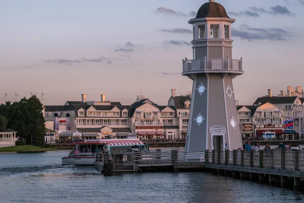 Orlando Florida Ekim 2019 Buena Gölü Ndeki Renkli Binaların Deniz — Stok fotoğraf