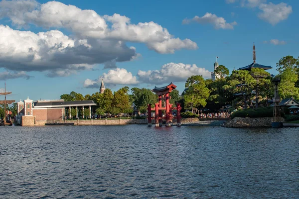 Orlando Florida Oktober 2019 Panoramautsikt Över Japansk Paviljong Vid Epcot — Stockfoto