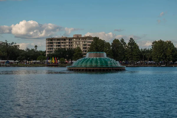 Orlando Florida Octubre 2019 Linton Allen Memorial Fountain Lake Eola — Foto de Stock