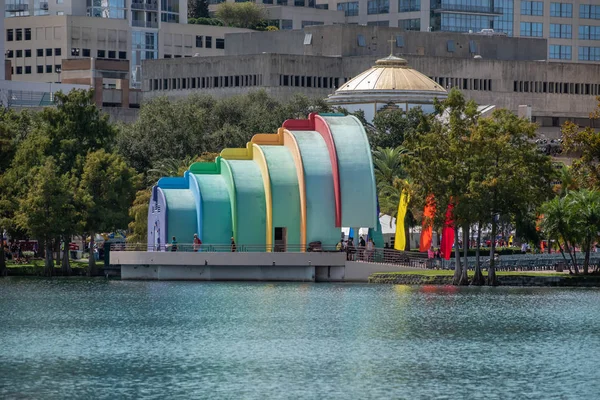 Orlando Florida October 2019 Panoramic View Walt Disney Amphitheater Lake — ストック写真