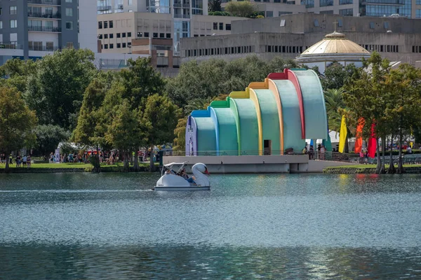 Orlando Florida October 2019 Panoramic View Walt Disney Amphitheater Lake — Stock Photo, Image