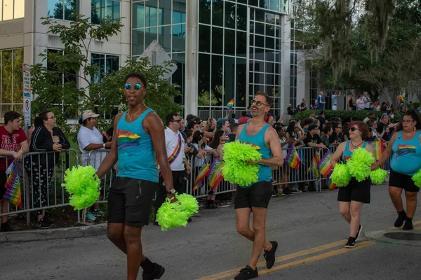 Orlando Florydzie Października 2019 Ładne Cheerleaderki Come Out Parady Pride — Zdjęcie stockowe