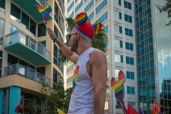 Orlando Florida Oktober 2019 Nice Man Disney Gay Community Kommen — Stockfoto