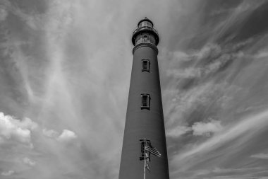 Ponce de Leon giriş, Florida. Temmuz 19, 2019 LightBlue gökyüzü arka planda tarihi deniz feneri kısmi görünümü