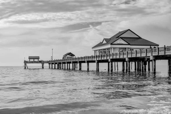 Clearwater Beach Florida Febrero 2019 Vista Panorámica Del Muelle Sobre — Foto de Stock