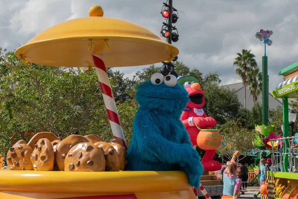 Orlando Floride Octobre 2019 Cookie Monster Sesame Street Party Parade — Photo
