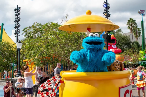Orlando Floride Octobre 2019 Cookie Monster Sesame Street Party Parade — Photo