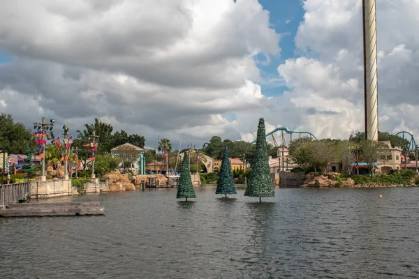 Orlando Florida October 2019 Partial View Sky Tower Christmas Trees — Stock Photo, Image