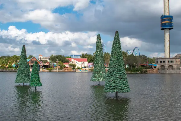 Orlando Florida October 2019 Partial View Sky Tower Christmas Trees — Φωτογραφία Αρχείου