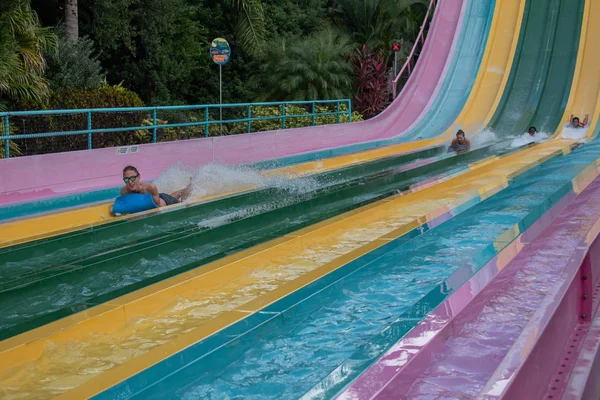 Orlando Florida October 2019 People Enjoying Amazing Taumata Racer Aquatica — Stock Photo, Image