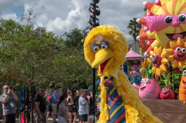 Orlando, Florida. 24 Ekim 2019. Seaworld 1 'deki Susam Sokağı Parti Yürüyüşü' ndeki Büyük Kuş 'un üst görüntüsü