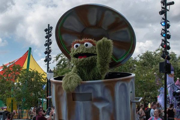 Orlando Florida Oktober 2019 Grappige Oscar Grouch Sesame Street Party — Stockfoto