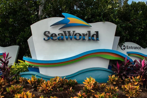 Orlando Florida Octubre 2019 Señal Seaworld Área International Drive —  Fotos de Stock