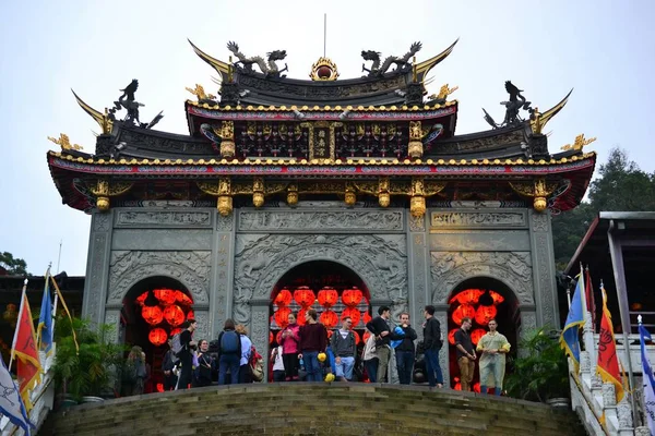 Taoistické Zhinan chrám v Maokong Hill Tchaj-pej, Tchaj-wan — Stock fotografie