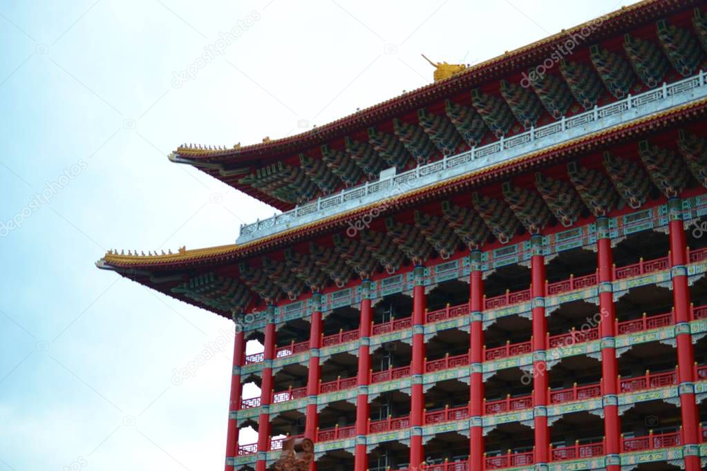 Grand hotel in Taipei, Taiwan traditional chinese arcitecture
