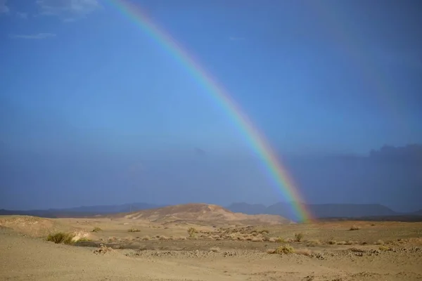 Pustynia Rainbow w Mitzpe Ramon, części pustyni Negew, krater, w Izraelu, Bliski Wschód — Zdjęcie stockowe
