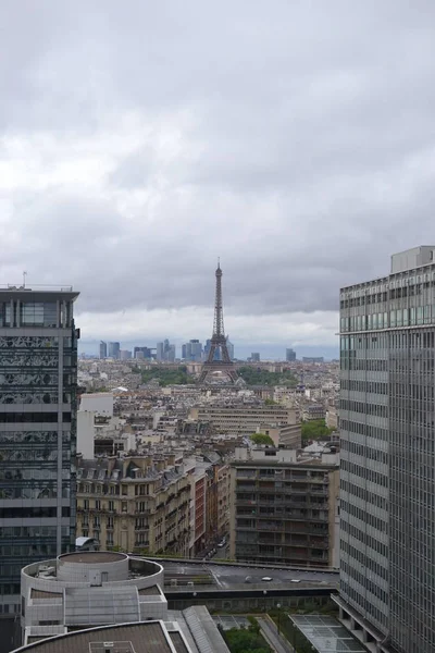 Panorama ville de Paris, Tour Eiffel, tiré de la tradition salle de style français — Photo