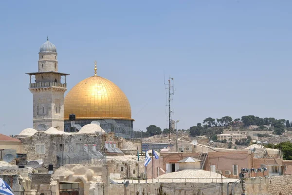 Muro del Pianto, Kotel, Muro del Pianto Gerusalemme e Cupola della Roccia, Gerusalemme, Israele — Foto Stock