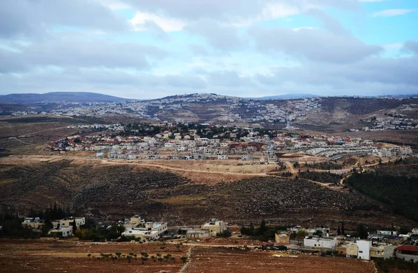 Herodium Herodion, fästning av Herodes stort, syn på palestinskt territorium, westbank, Palestina, Israel — Stockfoto