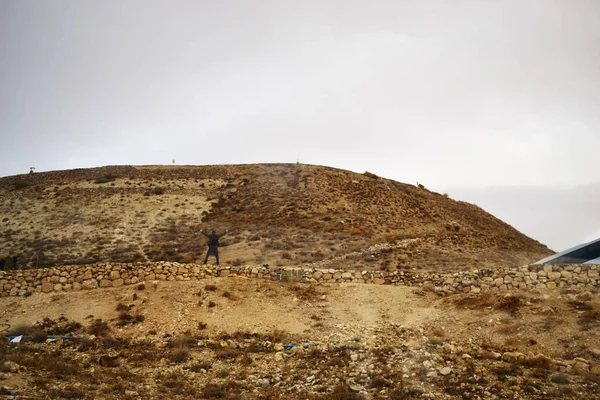 Erodio Erodione, Fortezza di Erode Magno, veduta del territorio palestinese, Westbank, Palestina, Israele — Foto Stock