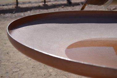 bronze washing bowl, Model of Tabernacle, tent of meeting in Timna Park, Negev desert, Eilat, Israel clipart