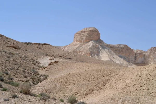 以色列南部的 negev 沙漠、nahal tzin 和 ein avedat — 图库照片