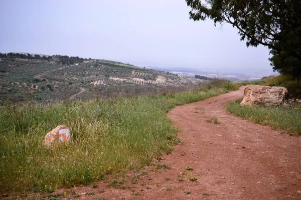 Ісус Trail - похід через Галілеї сільській місцевості у весняний час, з Назарету до Кинерет Капернаум, Сполучені Штати Америки — стокове фото