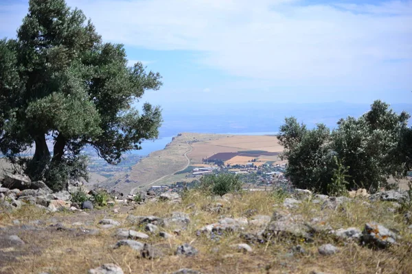 Jesus Trail - vandring genom Galileen landsbygden i våren, från Nasaret till Galileiska sjön, Kapernaum, Israel — Stockfoto