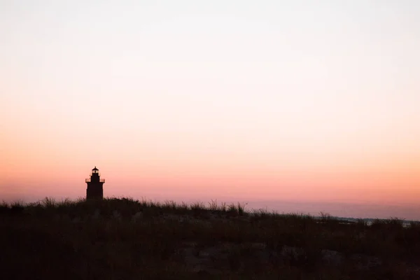 Farol Silhueta Dunas — Fotografia de Stock