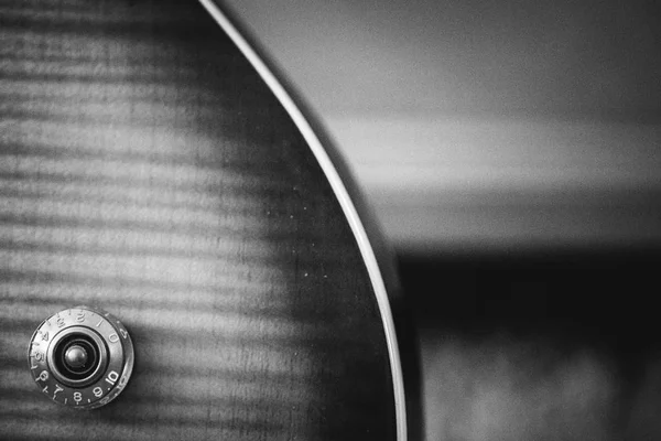 Détail Guitare Monochrome Abstrait — Photo