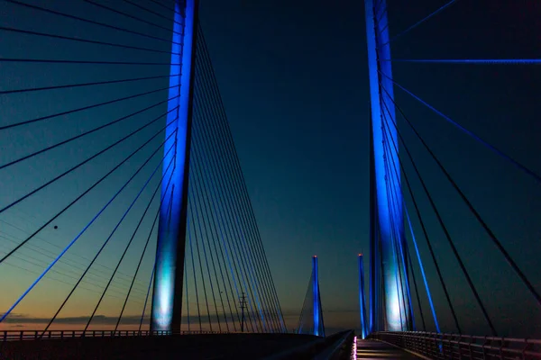 Indian River Bridge Vista Nocturna — Foto de Stock