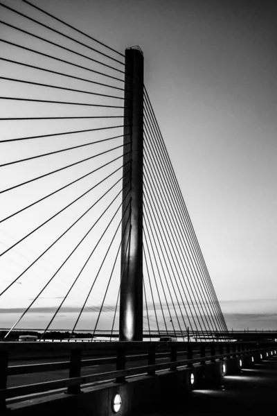 Indian River Bridge Vista Noturna — Fotografia de Stock